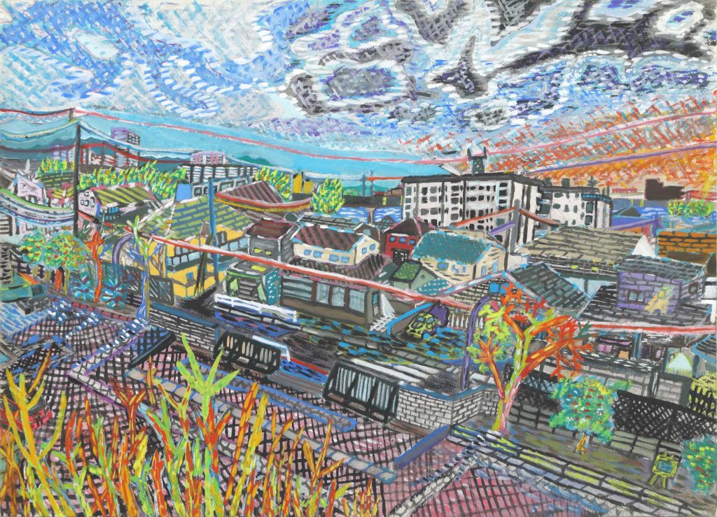 学校から見た風景