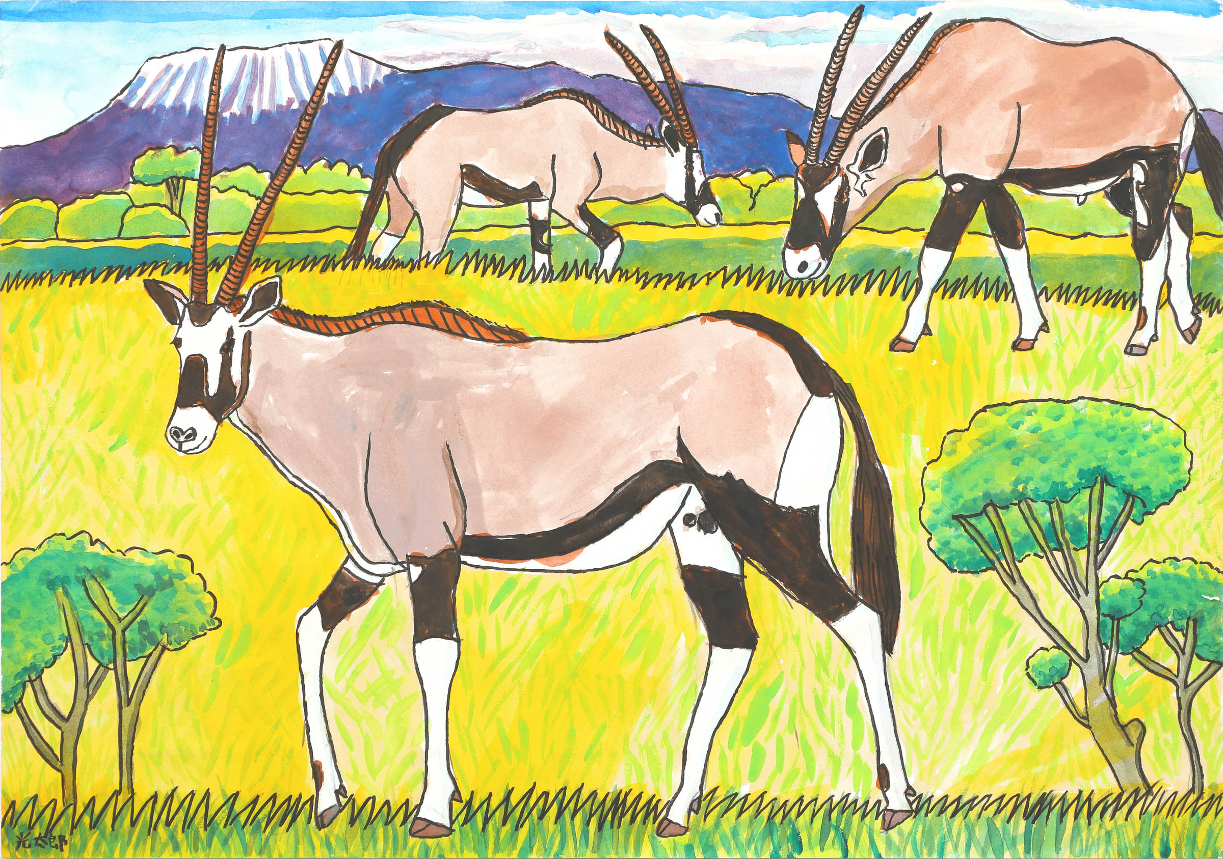 キリマンジャロとオリックス