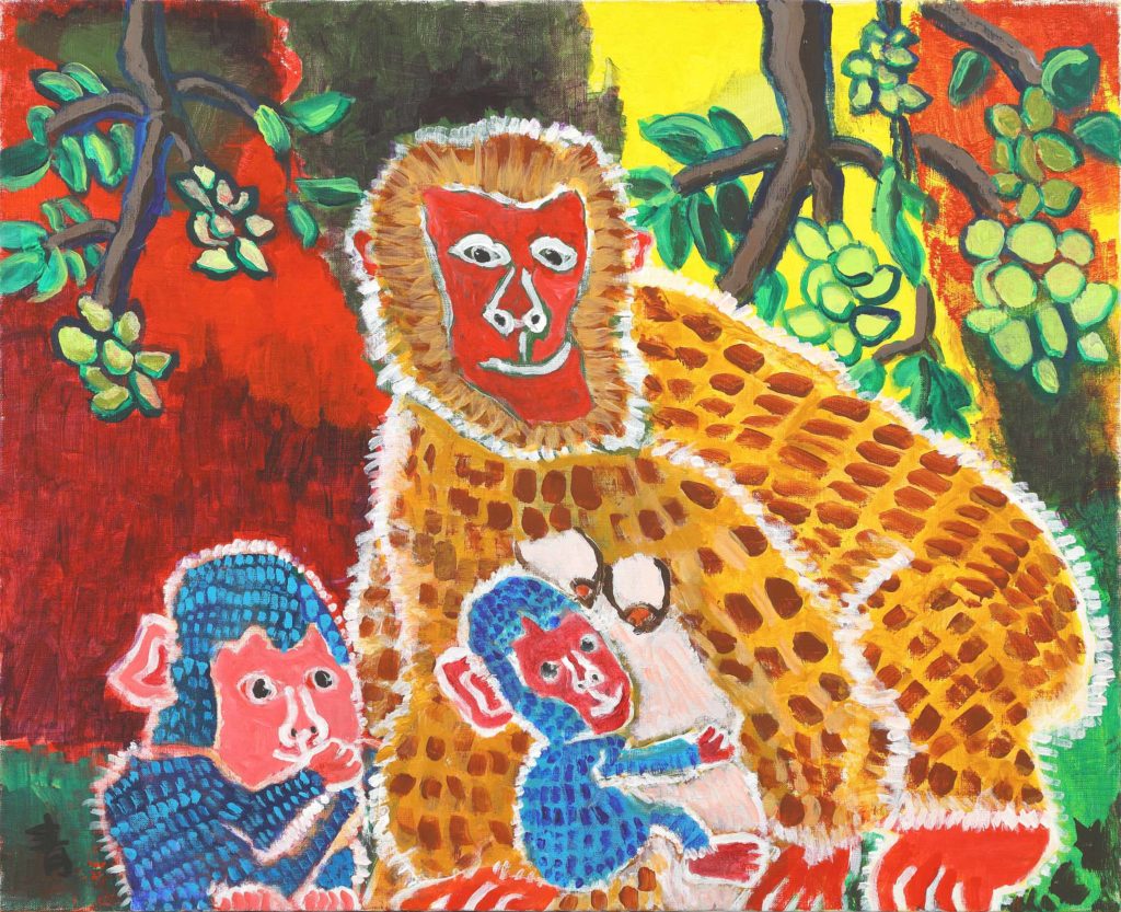 日本ザルの親子