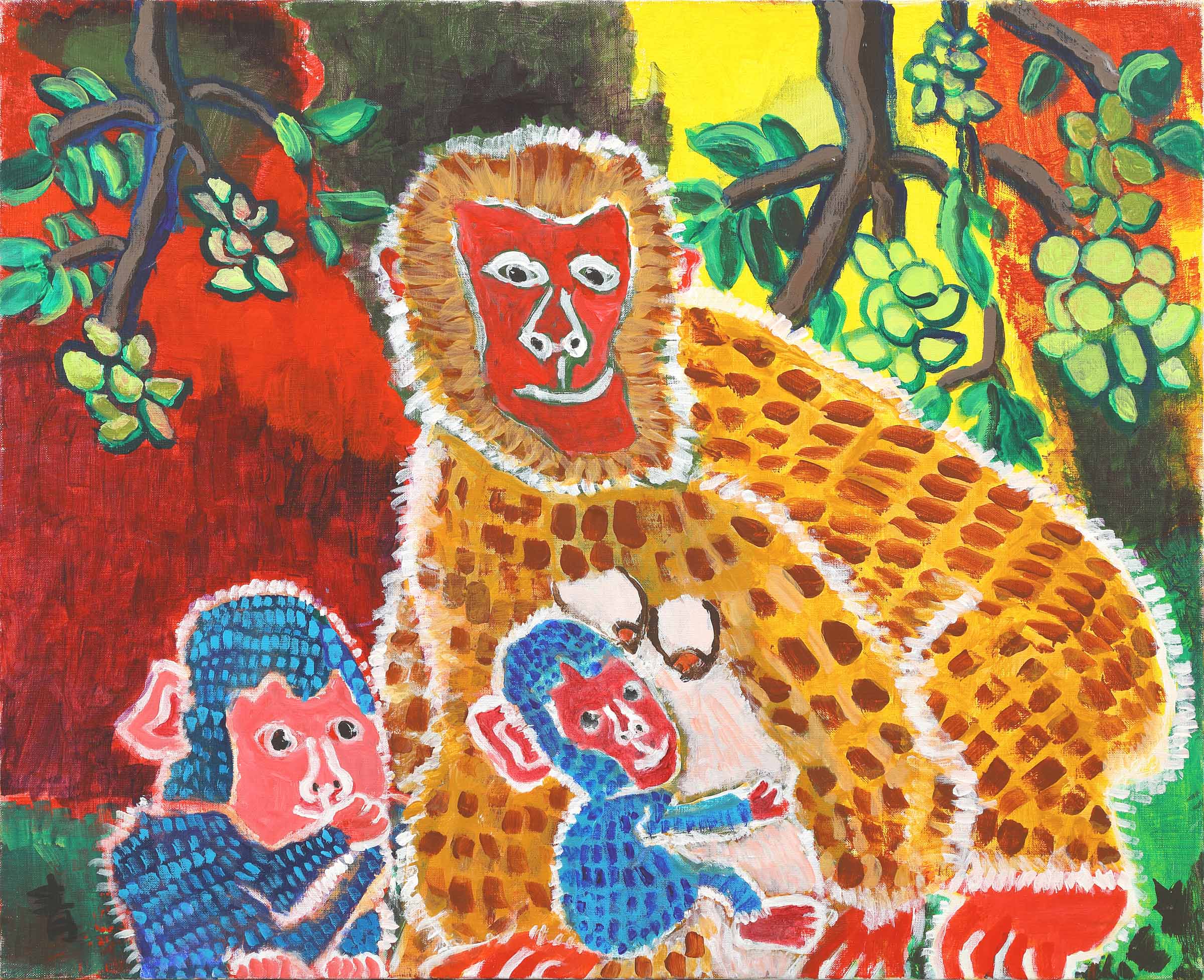 日本ザルの親子