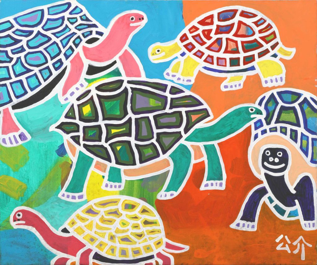 カラフルなゾウガメ